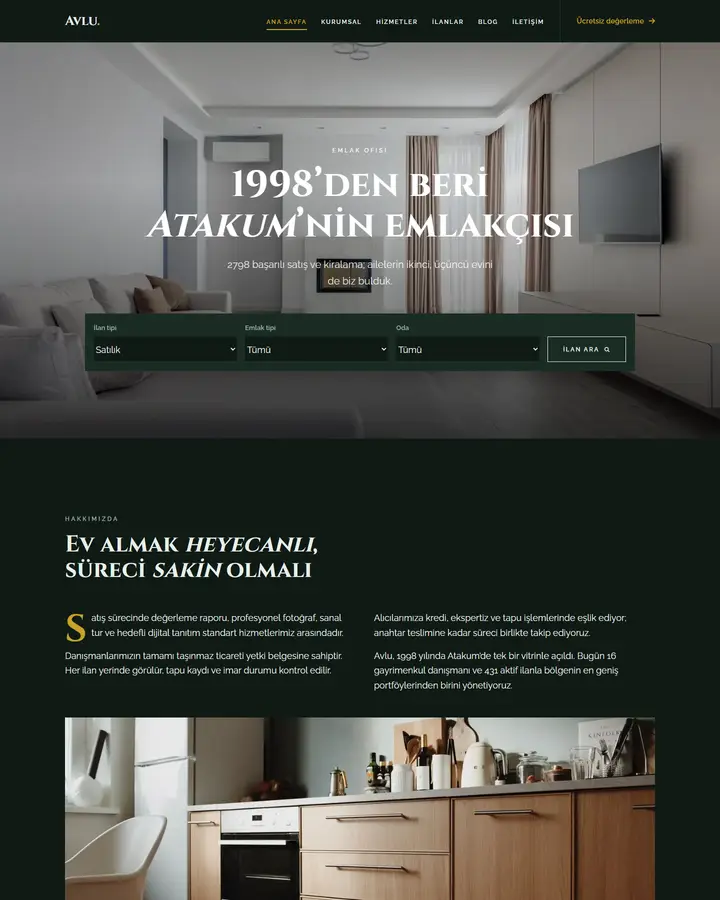 Tema 08 – Lüks & Zarif tasarım önizlemesi