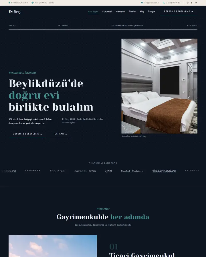 Tema 25 – Lüks & Zarif tasarım önizlemesi