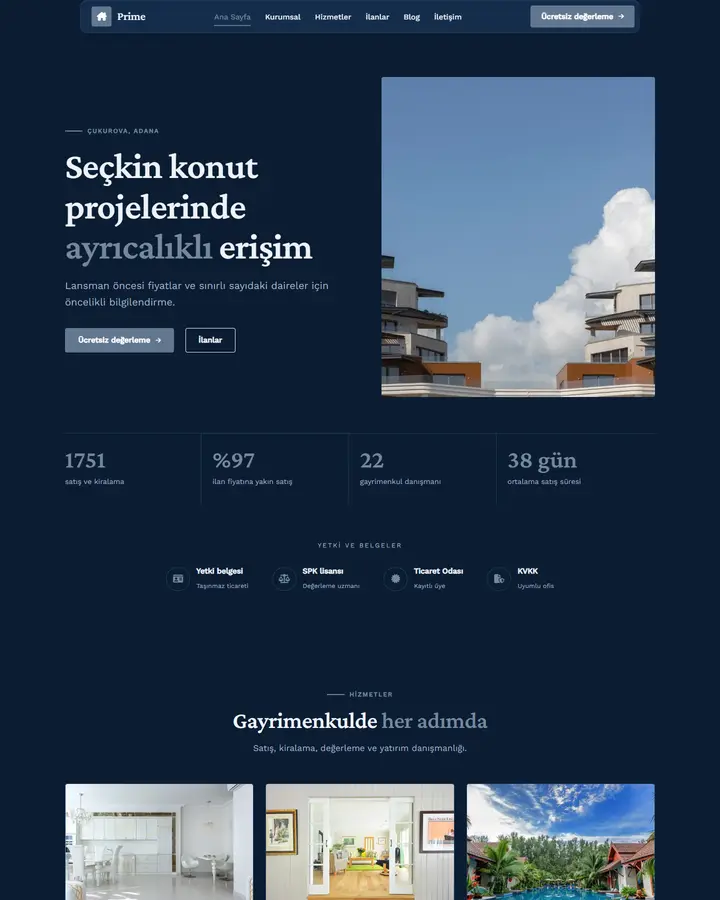 Tema 27 – Klasik Kurumsal tasarım önizlemesi