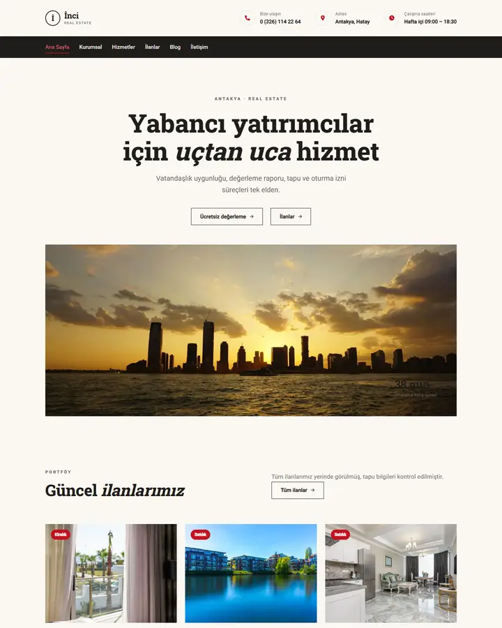 Tema 42 – Minimal tasarım önizlemesi