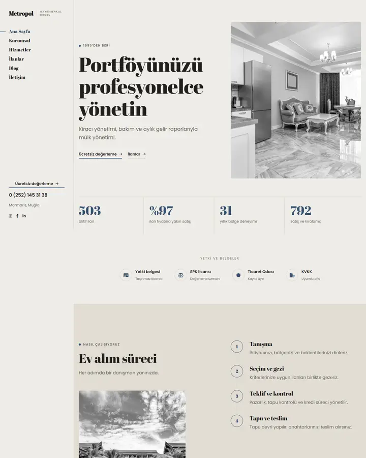 Tema 44 – Minimal tasarım önizlemesi